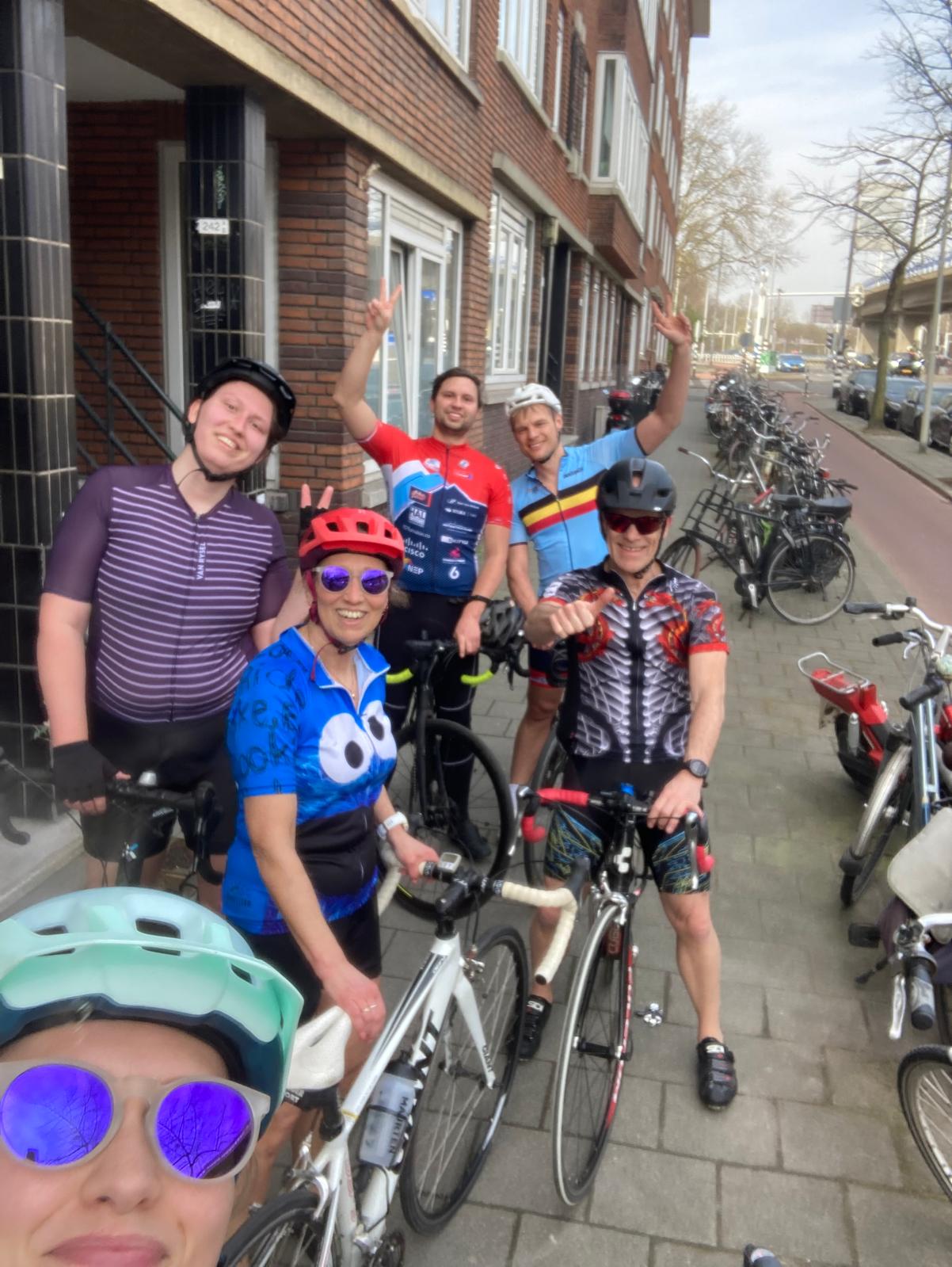 Family cycling group