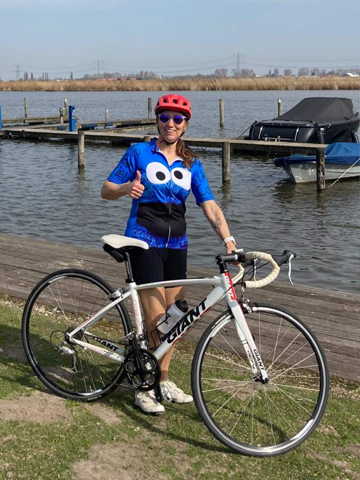 Terry with her racing bike
